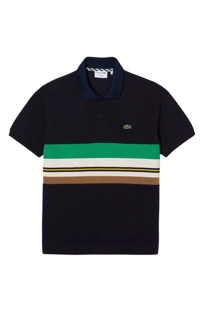 Lacoste Colorblock Polo In Abimes