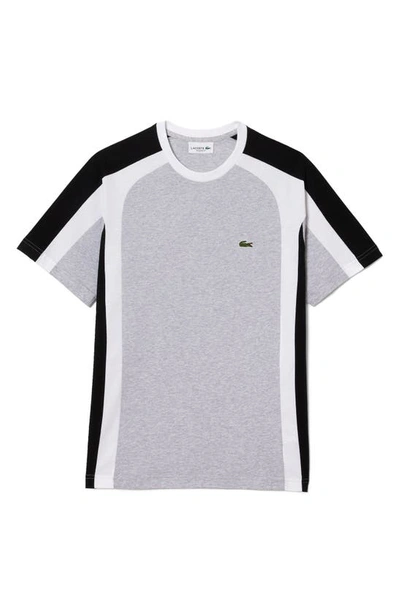 Lacoste Men's Colorblock Cotton Jersey T-shirt - M - 4 In Grey