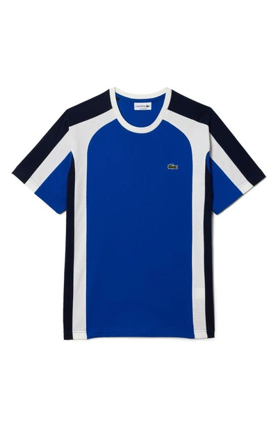 Lacoste Men's Colorblock Cotton Jersey T-shirt - S - 3 In Blue