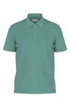 Lacoste Solid Stretch Cotton Blend Polo Shirt In 3a4 Florida
