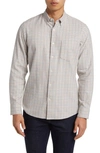 Nordstrom Tech-smart Trim Fit Check Stretch Button-down Shirt In Ivory- Grey Fairview Check