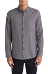 Nordstrom Tech-smart Trim Fit Check Stretch Button-down Shirt In Grey Tornado