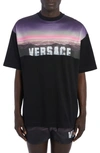 Versace Hills Printed Cotton T-shirt In Black Print