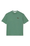 Lacoste Loose Fit Crocodile Badge T-shirt In Ash Tree
