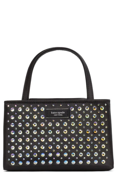 Kate Spade Sam Icon Crystal Embellished Crossbody Bag In Black