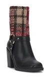 Jessica Simpson Bernique Platform Bootie In Black/ Red/ Natural