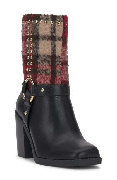 Jessica Simpson Bernique Platform Bootie In Black/ Red/ Natural