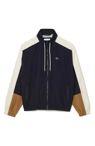 Lacoste Colorblock Zip Jacket In Rhi Abysm/