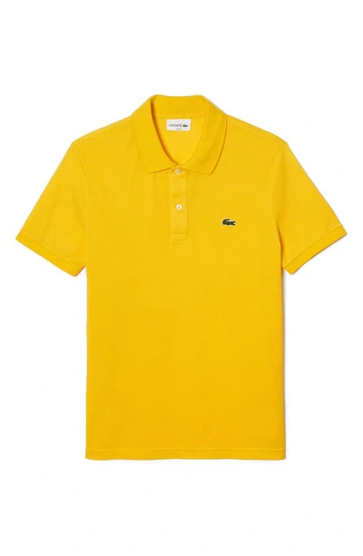 Lacoste Slim Fit Piqué Polo In Yellow