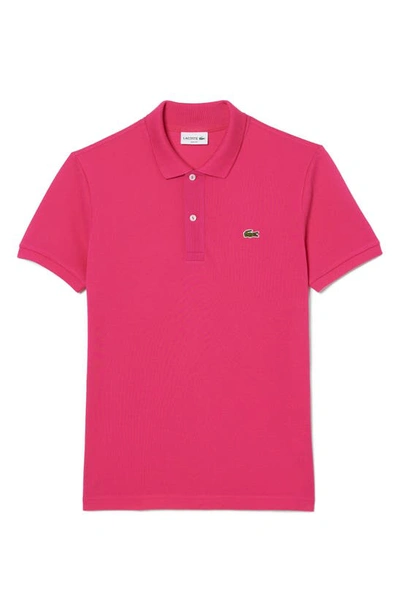 Lacoste Men's Slim Fit Petit Piqué Cotton Polo - L - 5 In Pink