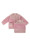 7 A.M. ENFANT STRIPE CHENILLE RECYCLED POLYESTER TANK TOP & CARDIGAN SET