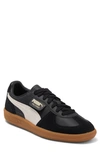 Puma Palermo Leather Sneaker In Black Feather Gray Gum