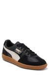 Puma Mens Palermo Leather Trainers Mens Shoe In  Black-feather Gray-gum