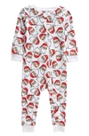 Sammy + Nat Babies' Holiday Print Fitted One-piece Cotton Pajamas In Santa
