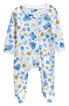 Sammy + Nat Babies' Holiday Print Fitted One-piece Cotton Footie Pajamas In Hannukah