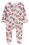 Sammy + Nat Babies' Holiday Print Fitted One-piece Cotton Footie Pajamas In Santa