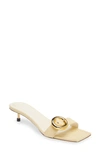 Jacquemus Regalo Leather Sandals In Yellow