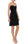 French Connection Echo Strapless Crepe Cocktail Dress In Blackout