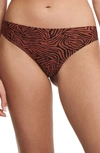 Chantelle Lingerie Soft Stretch Thong In Safari Chic