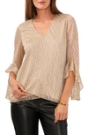 VINCE CAMUTO LAYERED HEM BLOUSE