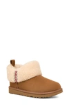 Ugg Ultra Mini Braid Suede Classic Ankle Boots In Chestnut