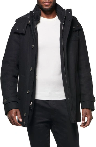 Norwegian Wool City Active Down Parka In Black