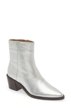 Madewell The Darcy Ankle Boot In Silver