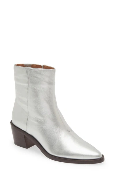 Madewell The Darcy Ankle Boot In Silver