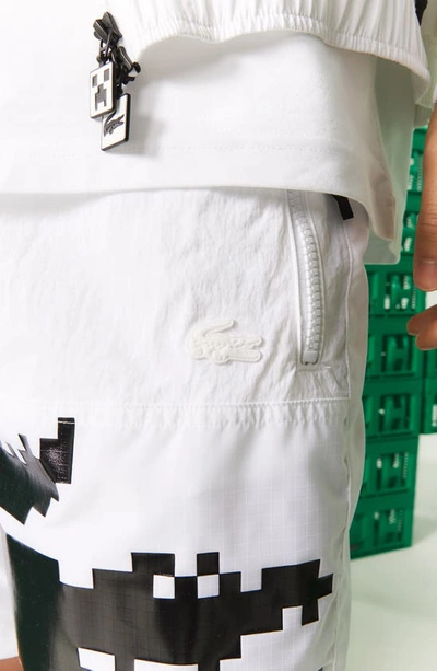 Lacoste Minecraft Shorts In White