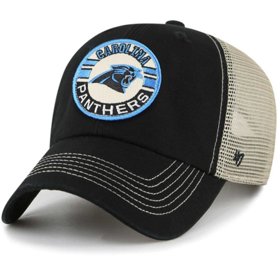 47 ' Black/natural Carolina Panthers Notch Trucker Clean Up Adjustable Hat