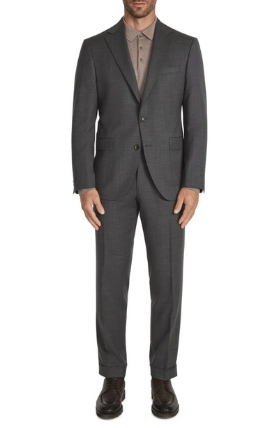 Jack Victor Espirit Stretch Wool Suit In Grey