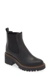 Nordstrom Miah Water Resistant Chelsea Lug Boot In Black