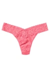 Hanky Panky Daily Lace Original Rise Thong In Guava Pink