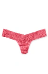 Hanky Panky Signature Lace Low Rise Thong In Guava Pink