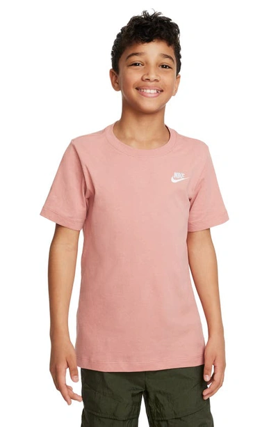 Nike Kids' Embroidered Swoosh T-shirt In Red Stardust