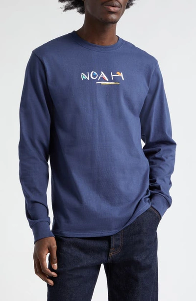 Noah Navy Painter Long Sleeve T-shirt