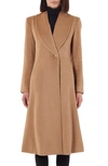 Sofia Cashmere Shawl Collar Camel Hair Princess Coat