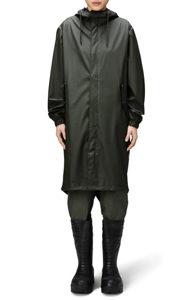 Rains Waterproof Fishtail Parka In Green