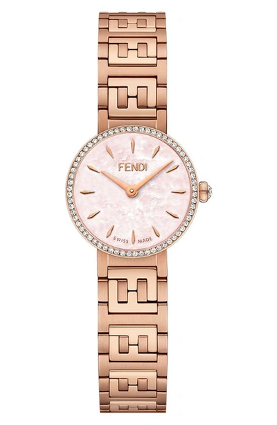 FENDI FOREVER FENDI DIAMOND BRACELET WATCH, 19MM
