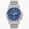 Citizen Calendrier Mens Multi-function Silver Tone Stainless Steel Bracelet Watch Bu2021-51l In Multi