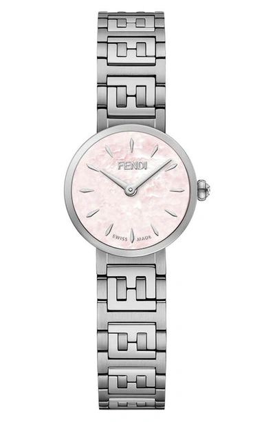 Fendi Forever  Diamond Bracelet Watch, 19mm In Stainless Steel