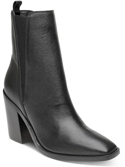 Marc Fisher Ltd Kristie Womens Leather Block Heel Mid-calf Boots In Black