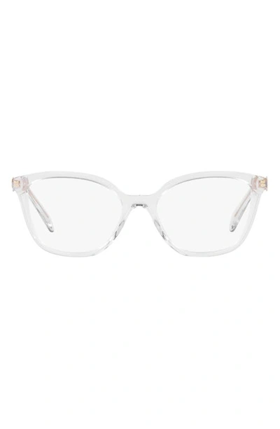 Prada 54mm Butterfly Optical Glasses In Crystal