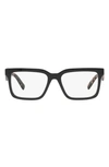 Prada 54mm Square Optical Glasses In Black