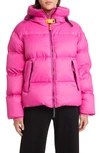 Parajumpers Anya Hooded Puffer Jacket In 506 Fuchsia