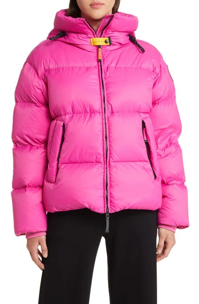 Parajumpers Anya Hooded Puffer Jacket In 506 Fuchsia