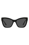 Versace 56mm Cat Eye Sunglasses In Black