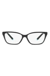 Tiffany & Co 55mm Rectangular Optical Glasses In Black