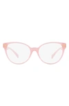 Versace 55mm Cat Eye Optical Glasses In Opal Pink