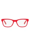Versace 47mm Square Optical Glasses In Red
